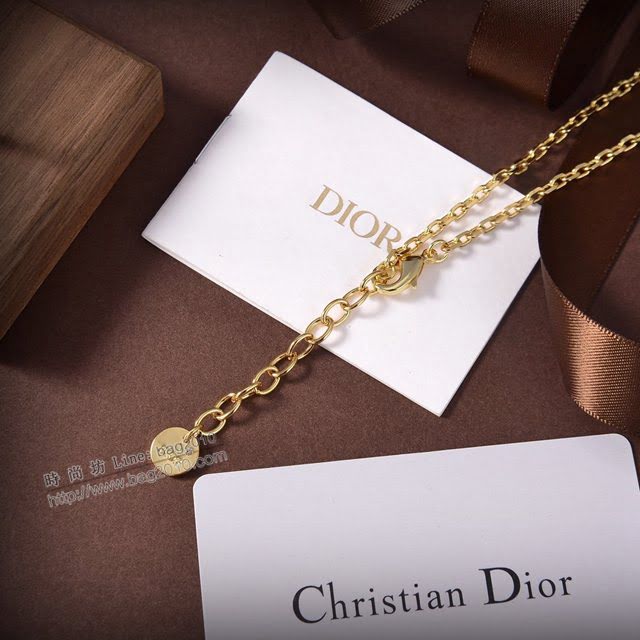 Dior飾品 2021新款DIOR迪奧字母彩鑽項鏈  zgd1254